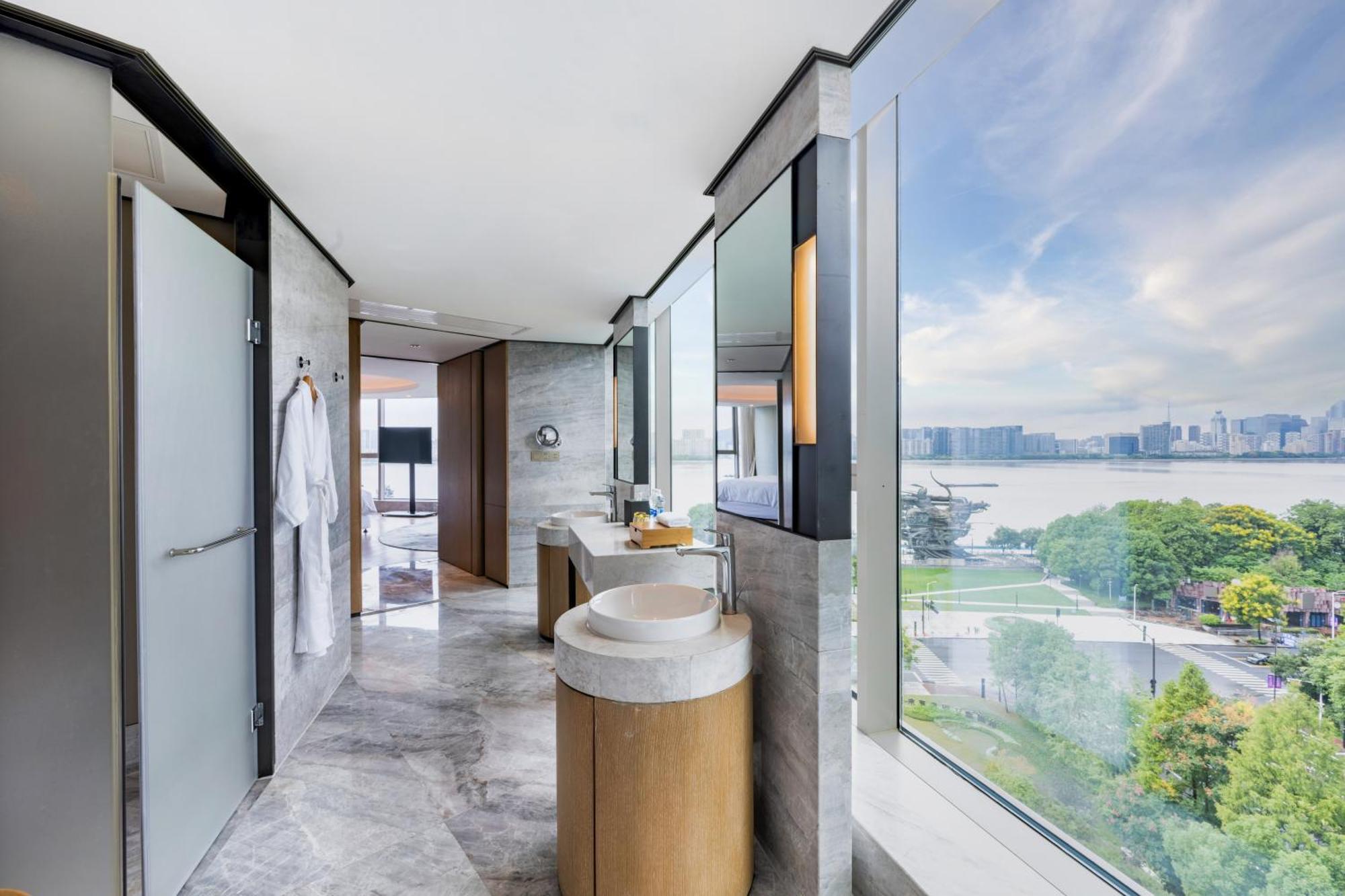 Sheraton Grand Hangzhou Binjiang Hotel Exterior foto